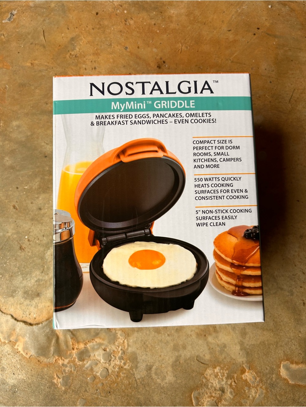 Nostalgia Orange and Black Mini Electric Griddle